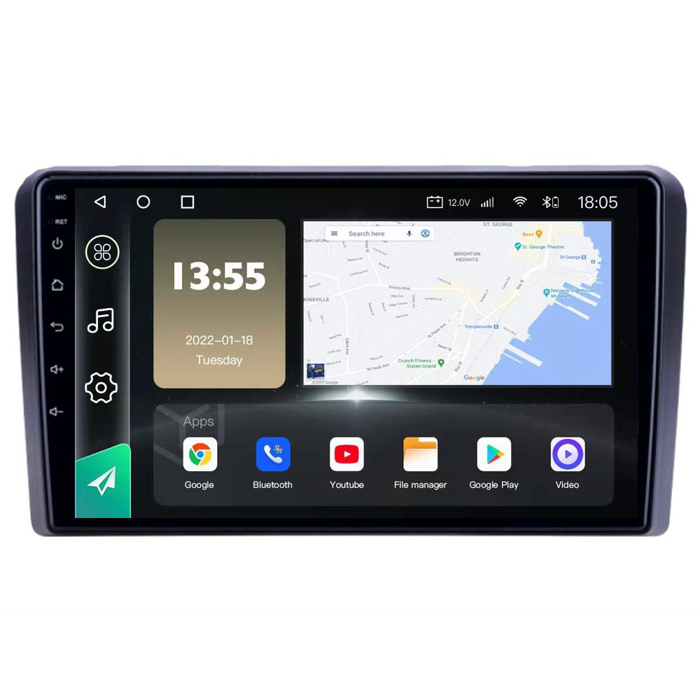 Radio Navegador GPS Android para Audi A3 (9")
