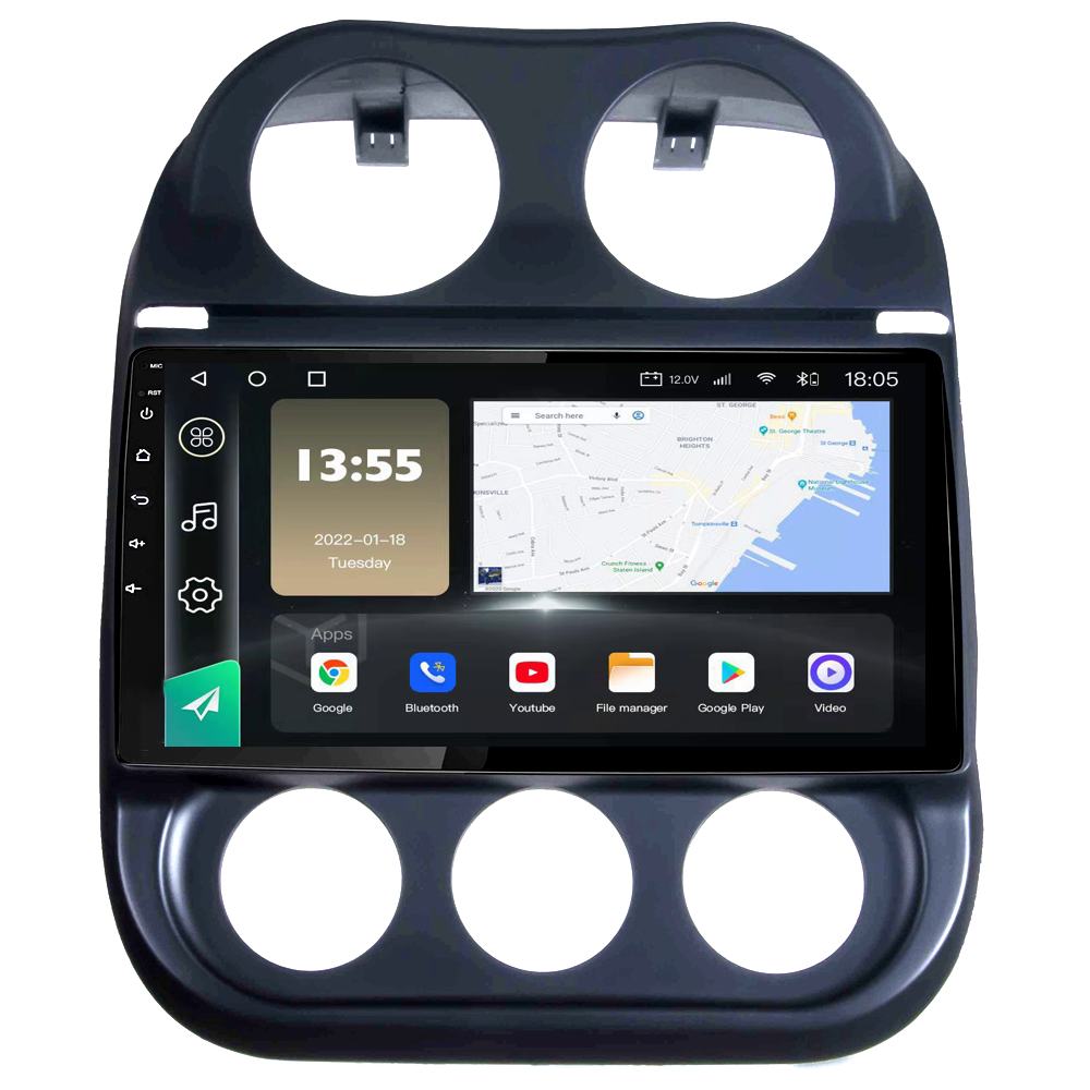 Radio Navegador GPS Android para Jeep Compass (10,1")