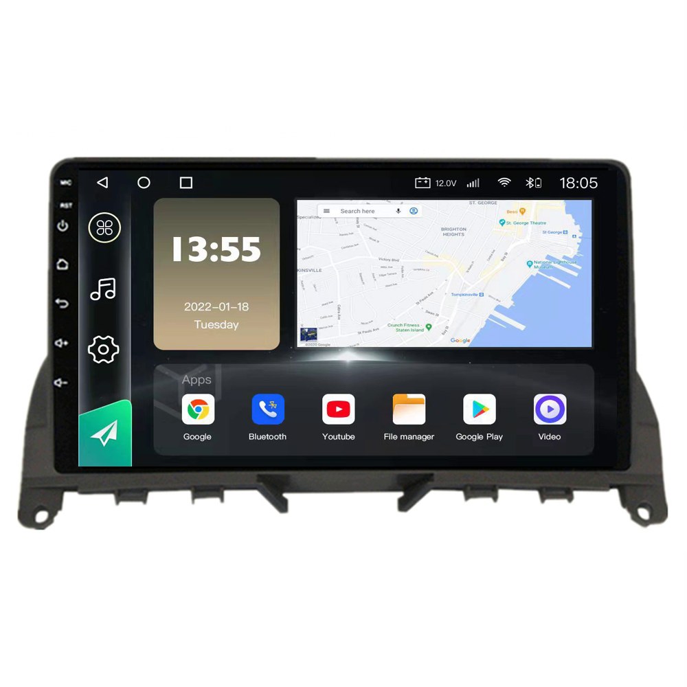 Radio Navegador GPS Android para Mercedes Clase C (9")