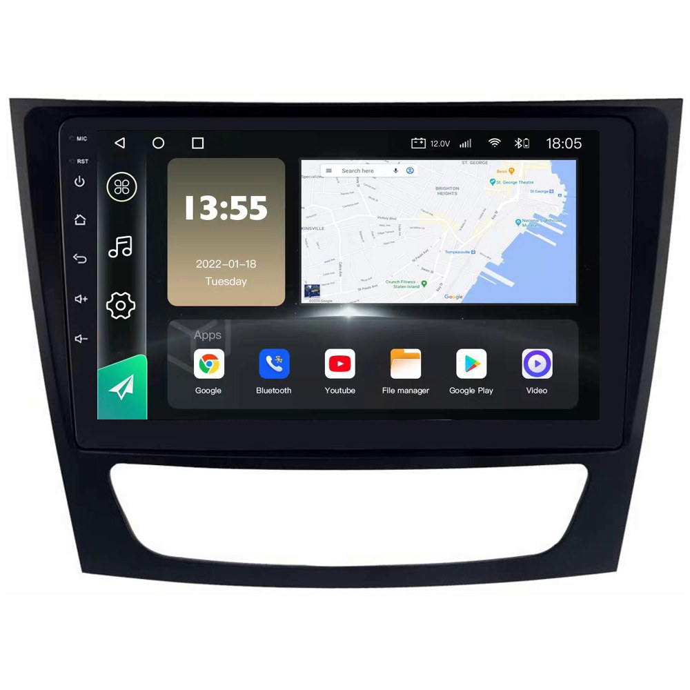 Radio Navegador GPS Android para Mercedes Clase E (9")
