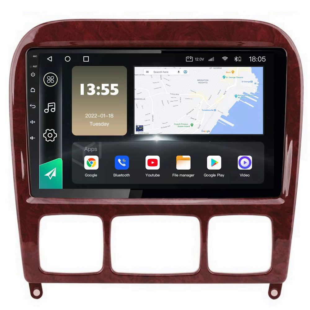 Radio Navegador GPS Android para Mercedes Clase S (9")