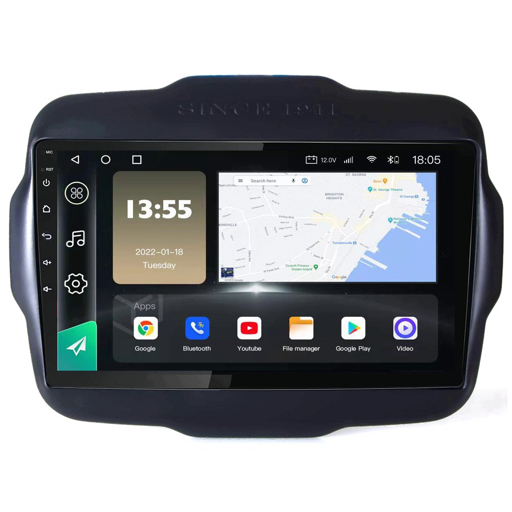 Radio Navegador GPS Android para Jeep Renegade (9")