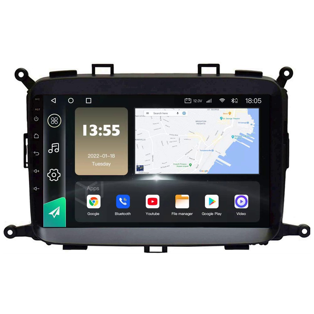 Radio Navegador GPS Android para Kia Carens (9")
