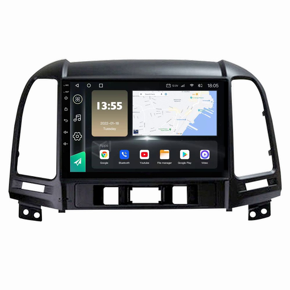 Radio Navegador GPS Android para Hyundai Santafe (9")