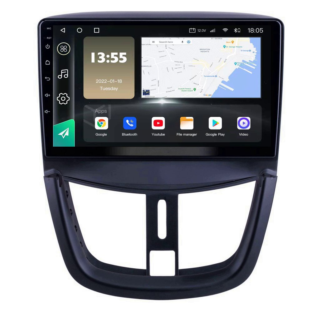 Radio Navegador GPS Android para Peugeot 207 (9")