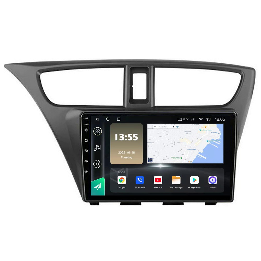 Radio Navegador GPS Android para Honda Civic (9")
